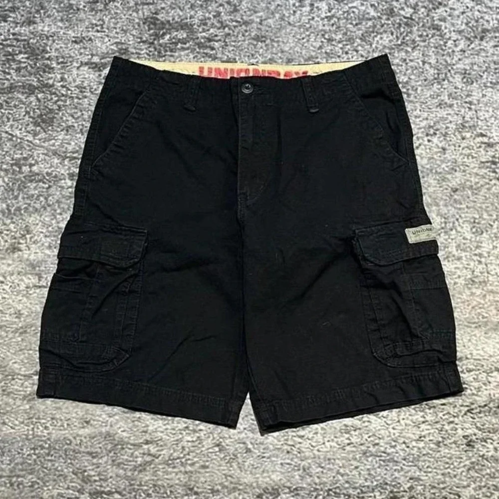 Unionbay Cargo Shorts Mens 36 Black Baggy Utility Skater‎ Vintage Y2K